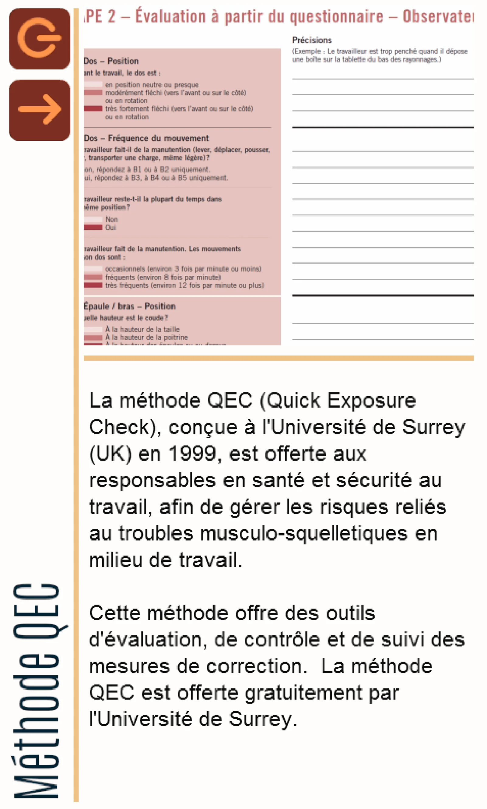 Écran d’application — QEC, capture 4